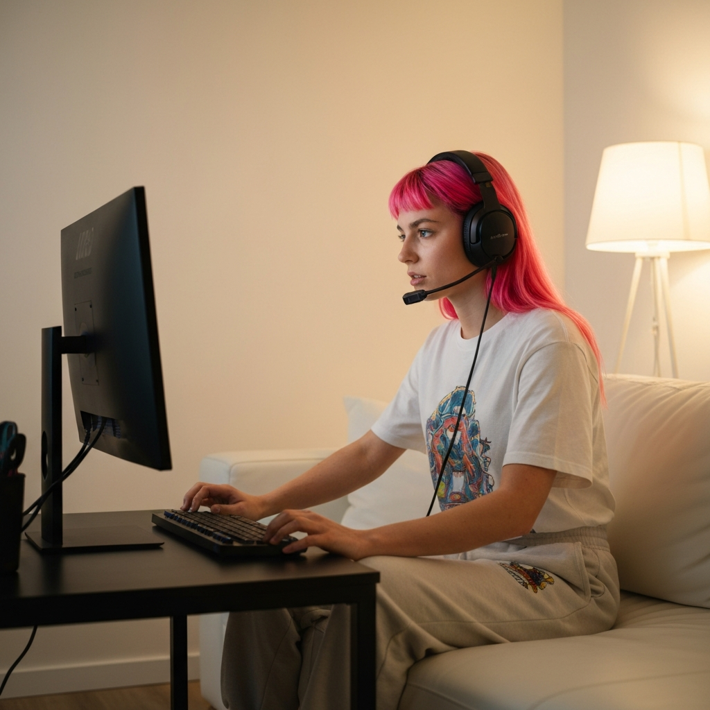 7.1 Surround Sound Gaming Headset with Noise-Cancelling Mic - lifestyle product photo