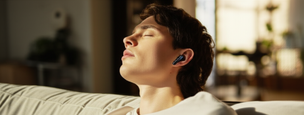 TWS Bluetooth 5.3 Wireless Earbuds with Active Noise Cancelling - lifestyle product photo