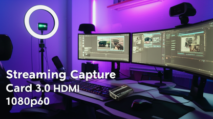 Streaming Capture Card - USB 3.0 HDMI 1080p60 - lifestyle product photo
