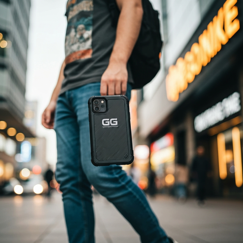 "GG" Gaming Phone Case — Tough Dual-Layer Protection - lifestyle product photo
