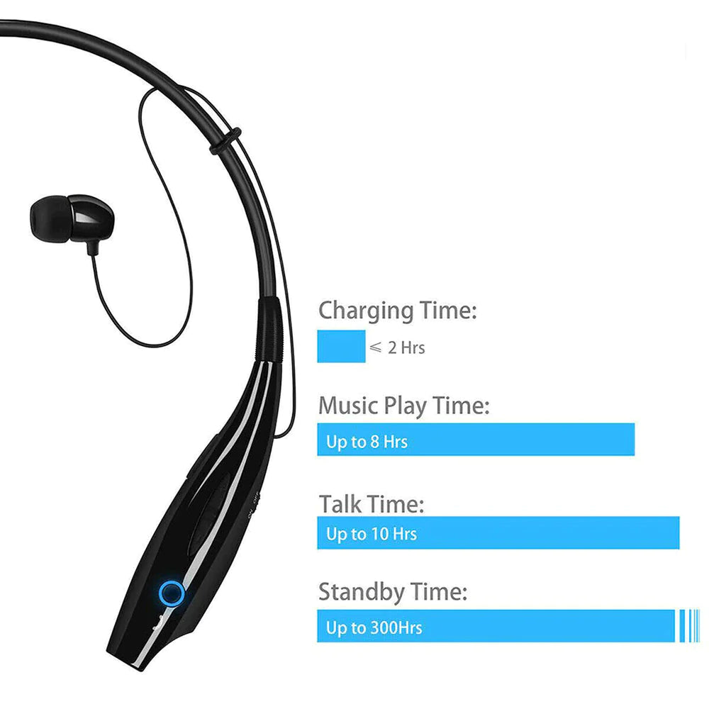 Bluetooth Neckband Wireless Headphones - Stereo Earbuds with Mic for Sports & Calls - close-up | Tech Advancements