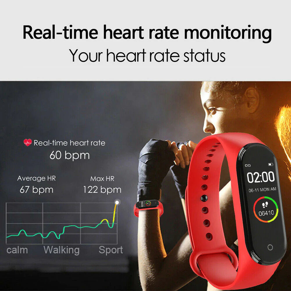 M4 Fitness Tracker Band - Heart Rate & Activity Monitor - close-up | Tech Advancements