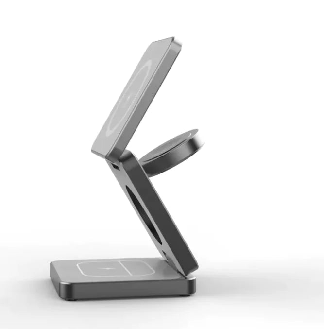 Foldable 3-in-1 Wireless Charging Dock | ZAYNE - close-up | Tech Advancements