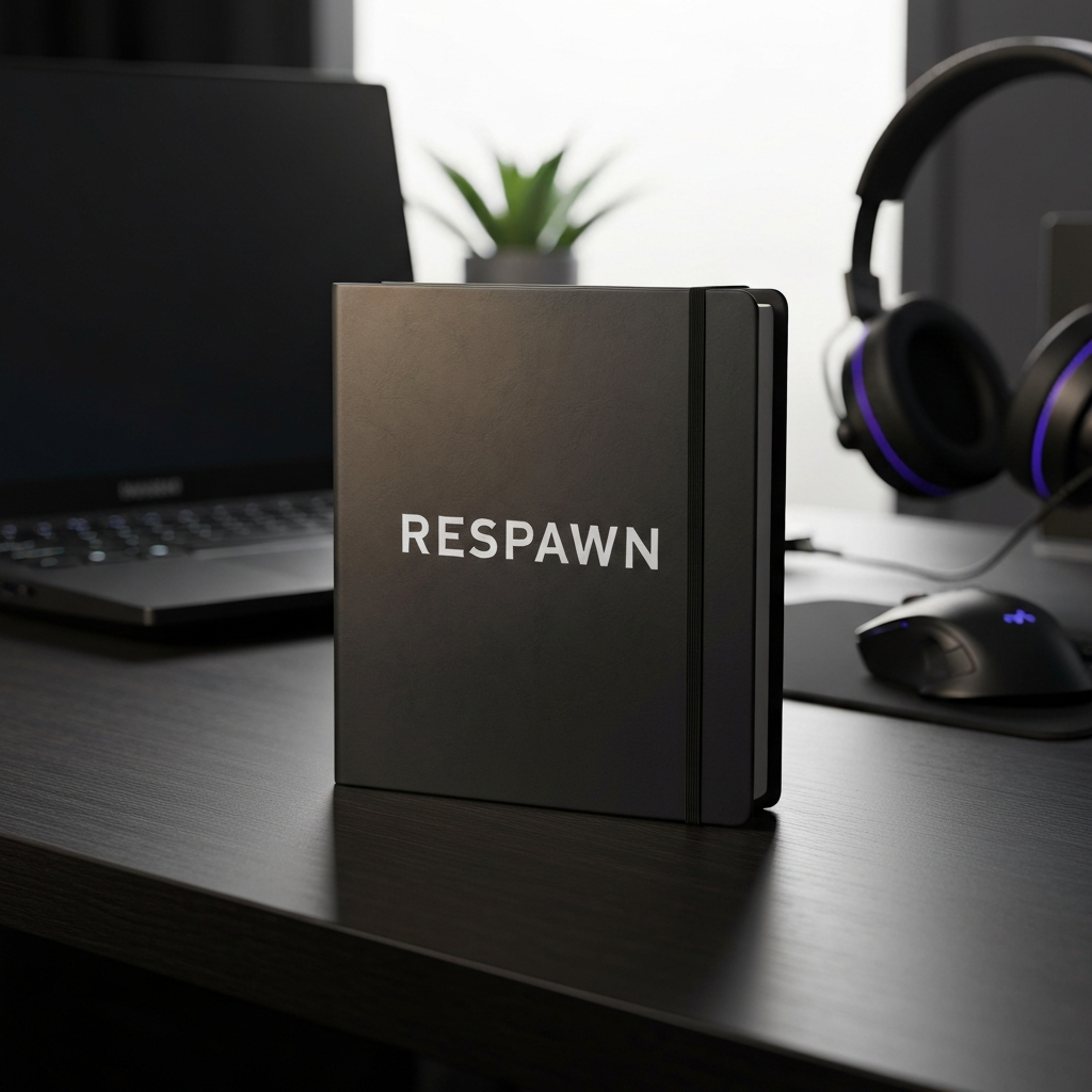 "Respawn" Gaming Hardcover Notebook — A5 Lined Journal
