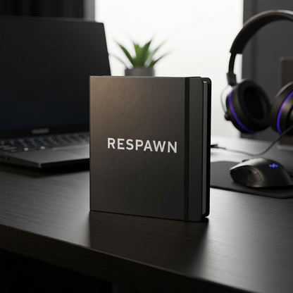 "Respawn" Gaming Hardcover Notebook — A5 Lined Journal