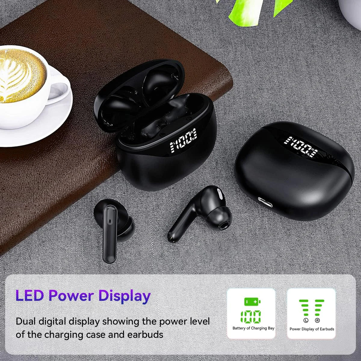 Wireless Bluetooth 5.3 Earbuds - Noise Cancelling TWS - close-up | Tech Advancements