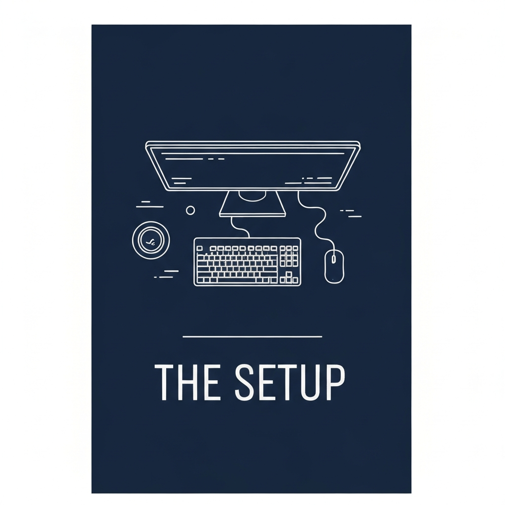 "The Setup" Minimalist Desk & Gaming Poster — 18×24 Premium Matte