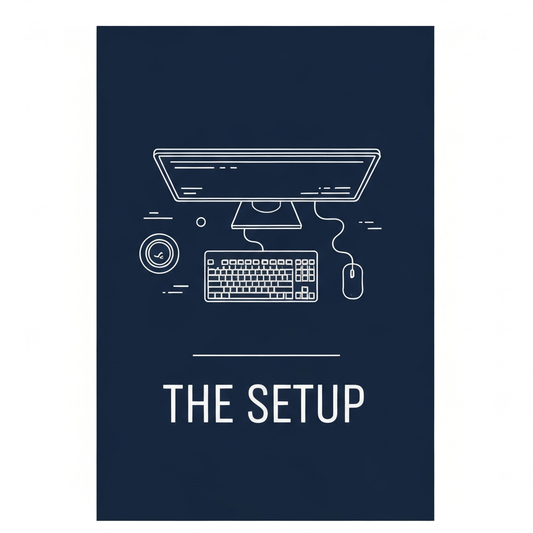 "The Setup" Minimalist Desk & Gaming Poster — 18×24 Premium Matte