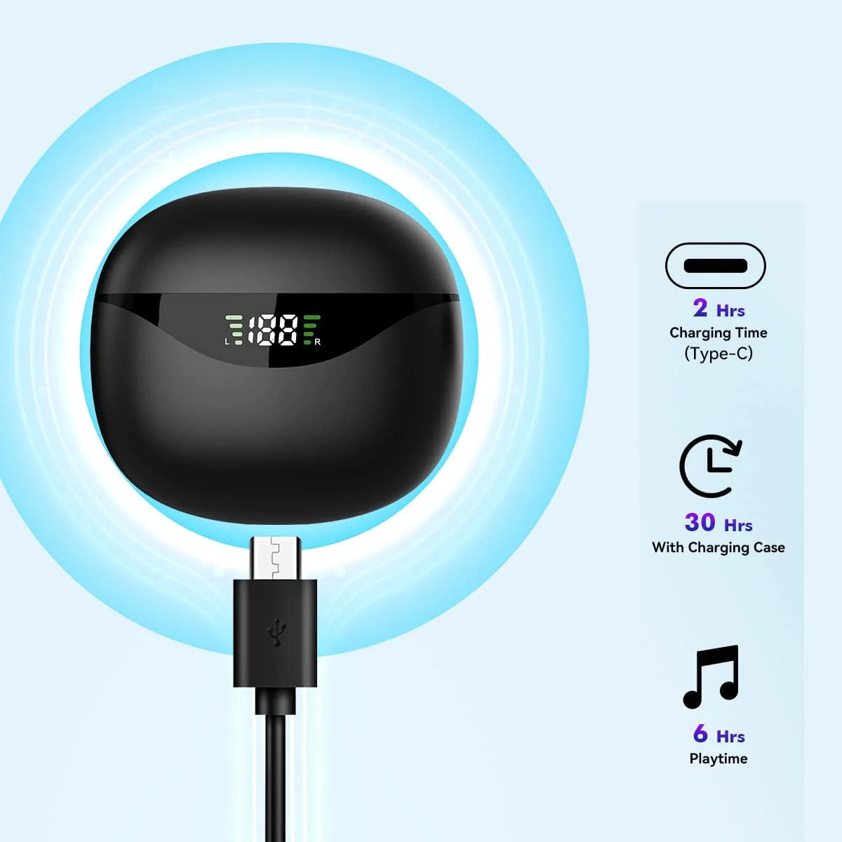 Wireless Bluetooth 5.3 Earbuds - Noise Cancelling TWS - close-up | Tech Advancements