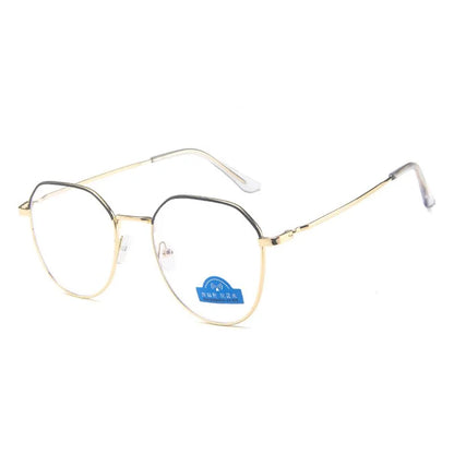Polygon Metal Anti Blue Light Blocking Glasses - close-up | Tech Advancements